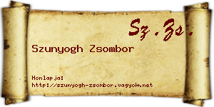Szunyogh Zsombor névjegykártya