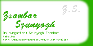 zsombor szunyogh business card